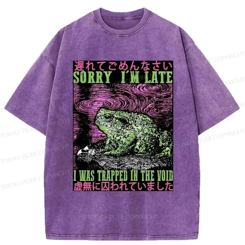 Kyoto-Lion Frogs Trapped In The Void Washed T-Shirt
