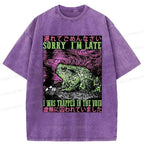 Kyoto-Lion Frogs Trapped In The Void Washed T-Shirt