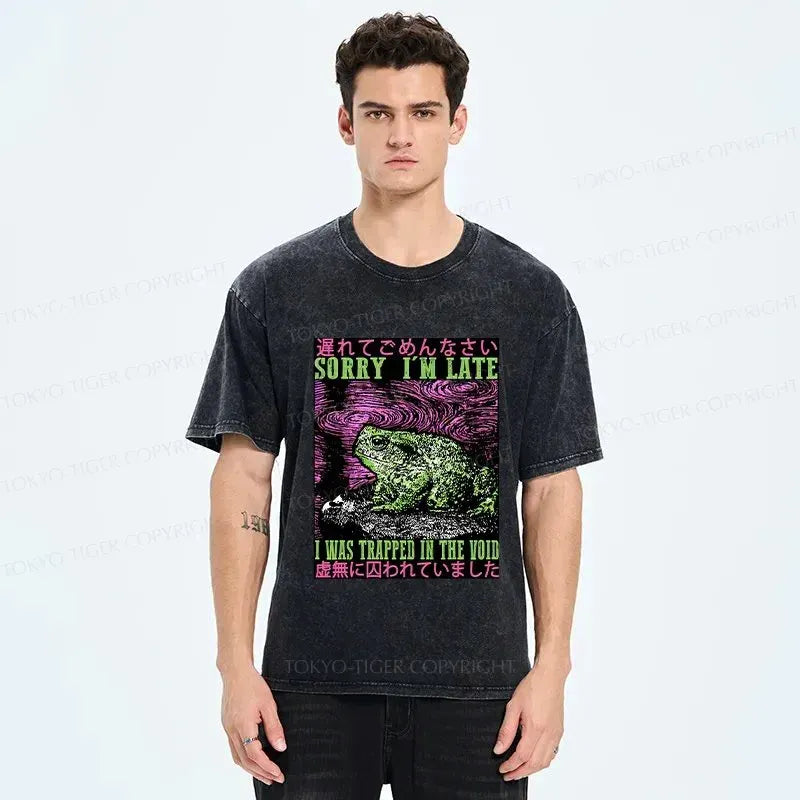 japanese frog t-shirt for streetwear