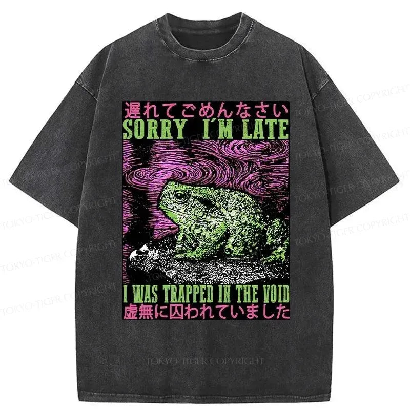 japanese frog t-shirt for streetwear