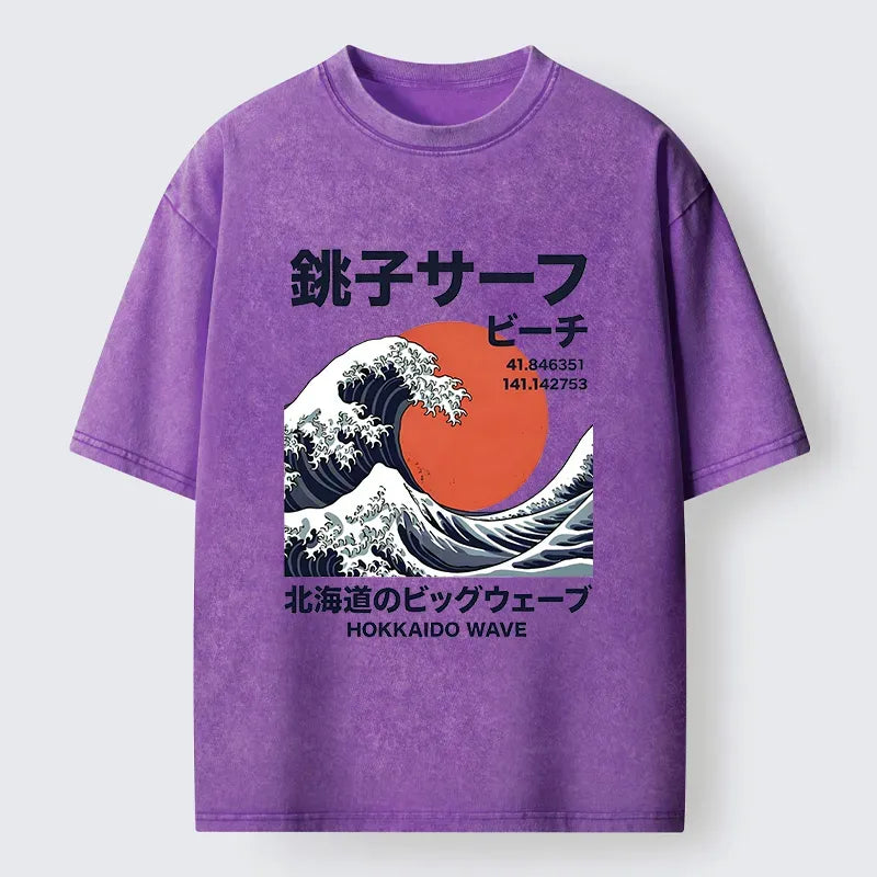 Unisex Washed T-Shirt for Summer Vacation