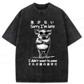 Funny Japanese Washed T-Shirt Free Shipping