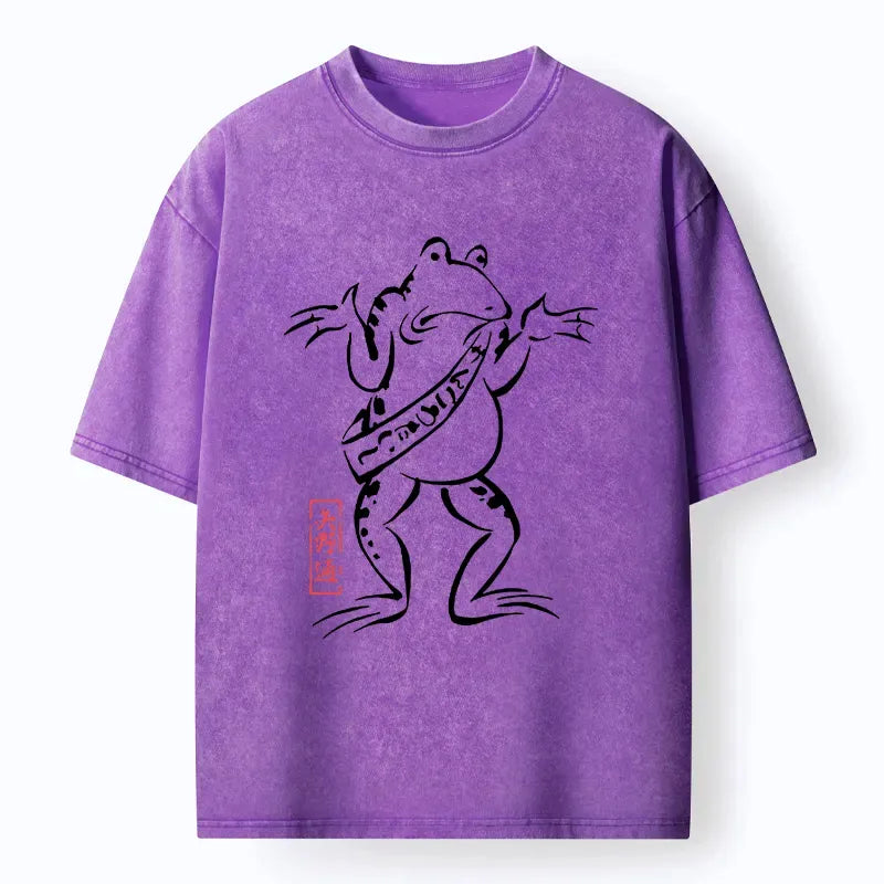trendy Japanese frog t-shirt for men