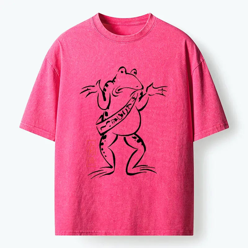 Kyoto-Lion Helpless Frog Washed T-Shirt