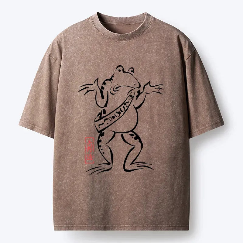 Kyoto-Lion Helpless Frog Washed T-Shirt