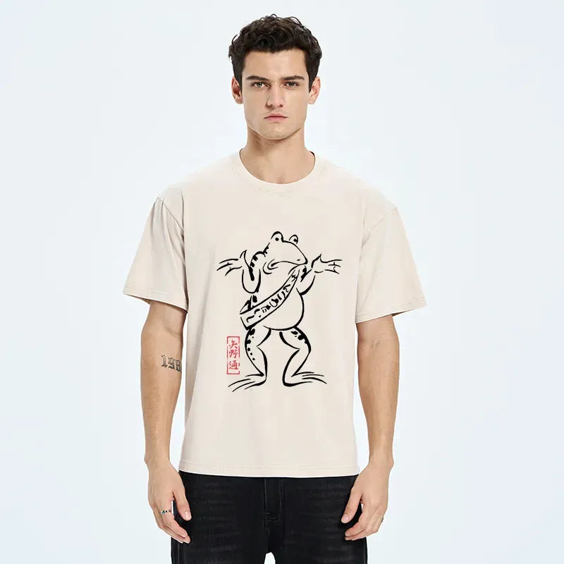 Japanese frog t-shirt for daily wear