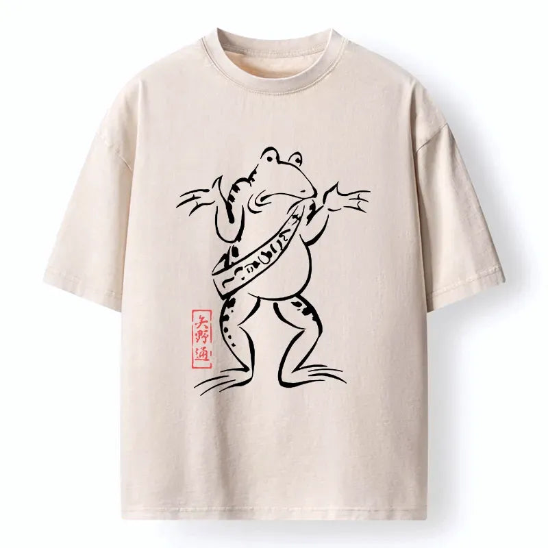 unisex cotton frog t-shirt for summer