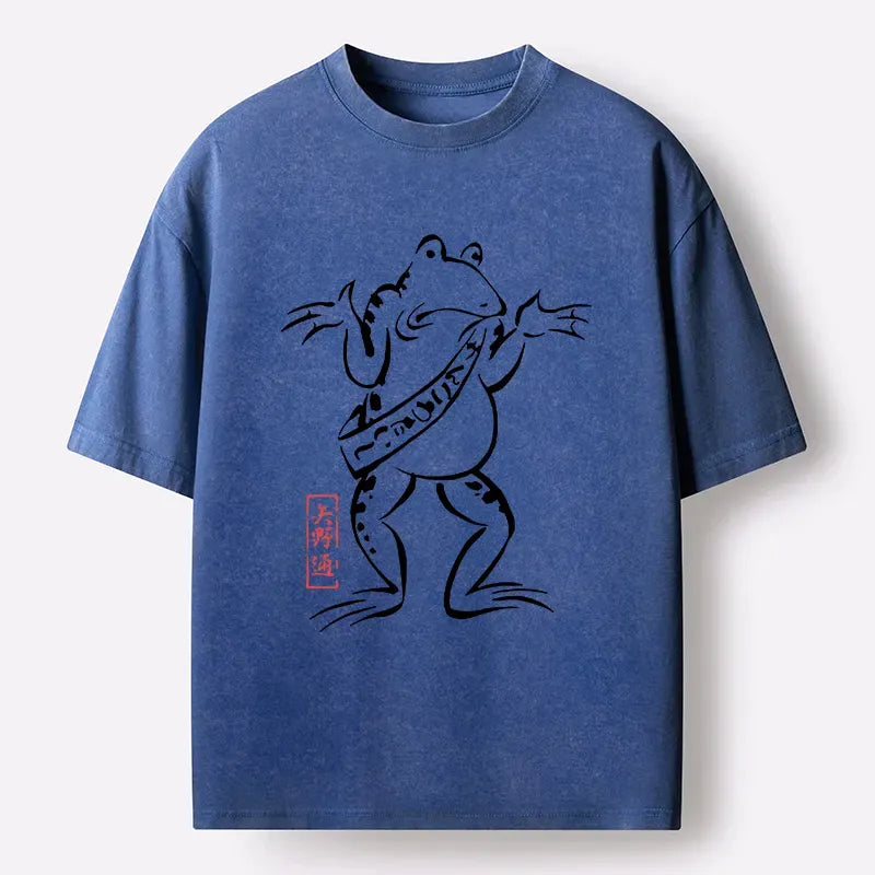 unisex cotton frog t-shirt for summer