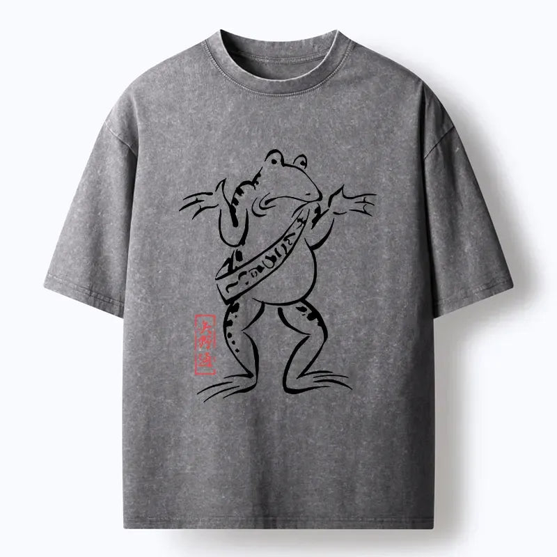 unisex cotton frog t-shirt for summer