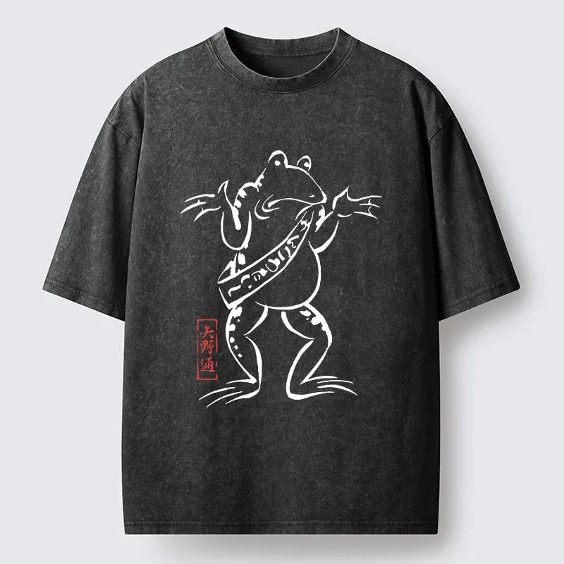 unisex cotton frog t-shirt for summer