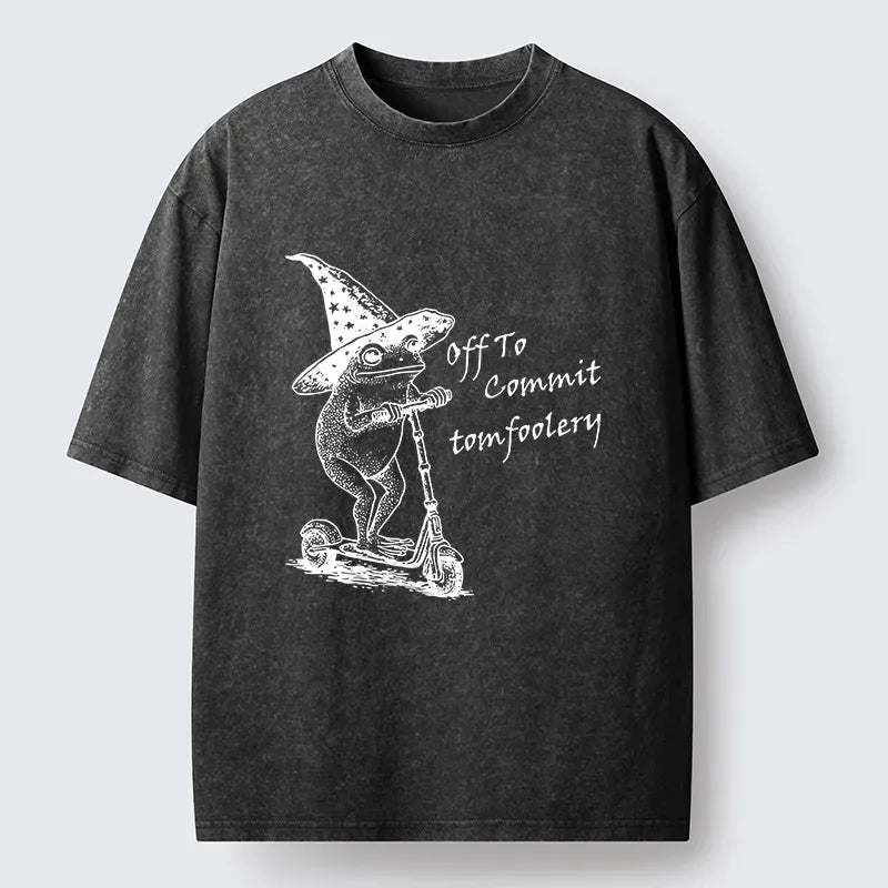 japanese style funny frog tee for summer