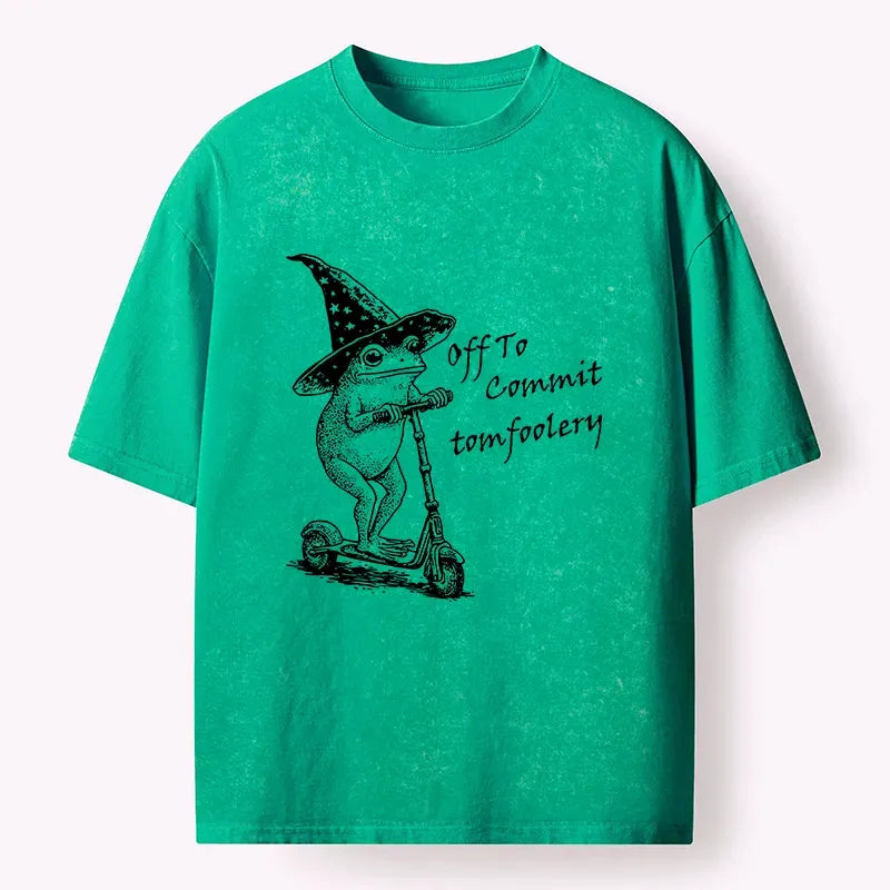 japanese style funny frog tee for summer