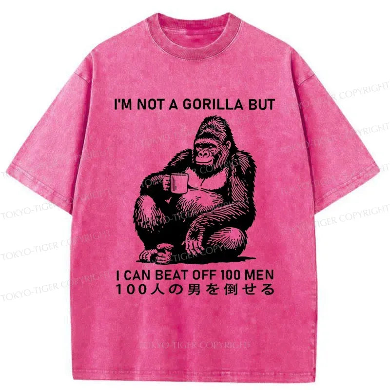 kyoto lion gorilla washed t shirt for daily wear