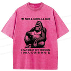 kyoto lion gorilla washed t shirt for daily wear