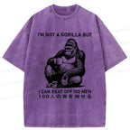 kyoto lion gorilla washed t shirt for daily wear