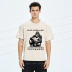 kyoto lion gorilla washed t shirt for daily wear