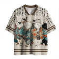 Kyoto-Lion Samurai Cats Assemble Mesh Jersey