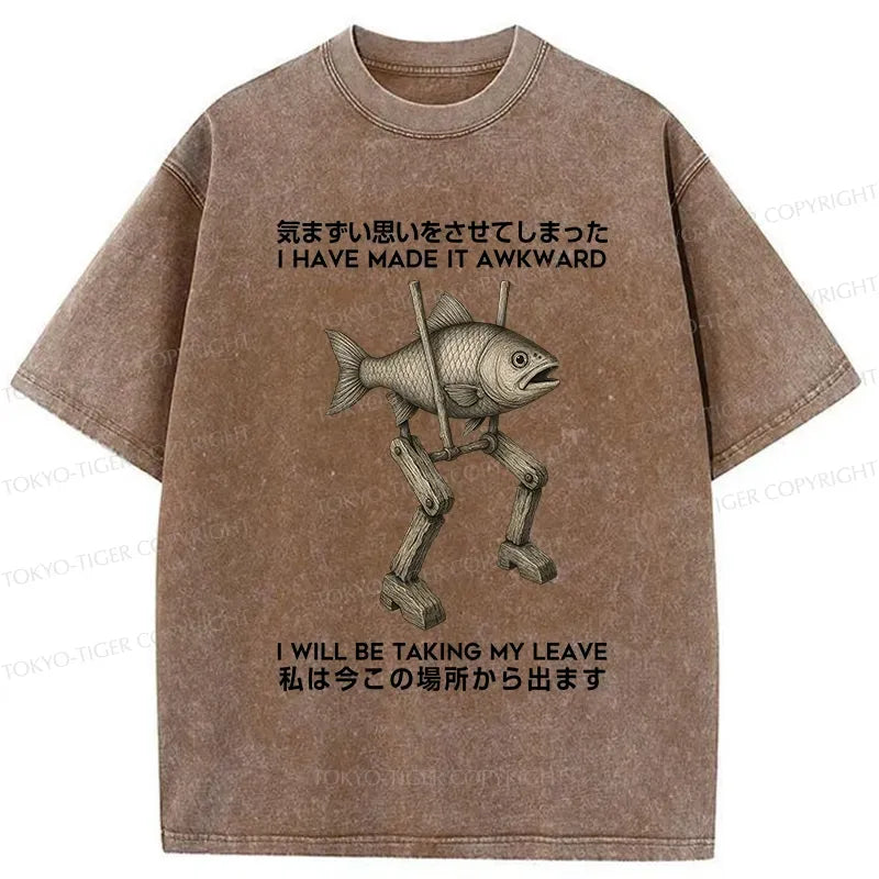 Kyoto-Lion I Have Made It Awkward Washed T-Shirt