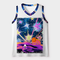 cosmic nebula mesh tank top unisex