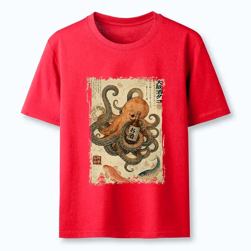 Japanese Octopus Classic T-Shirt for Daily Wear