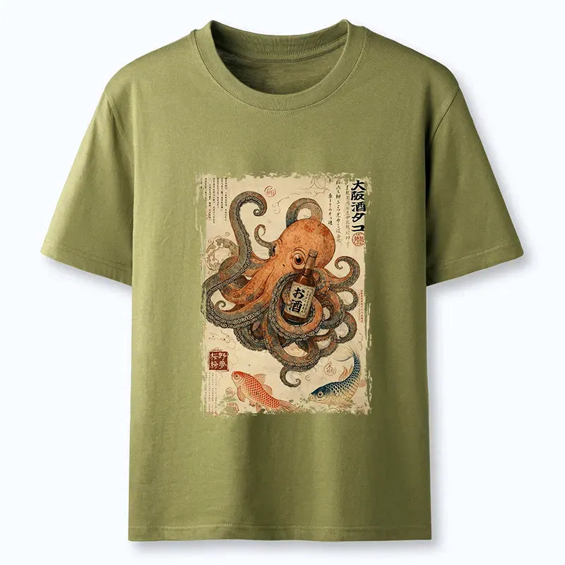 Ukiyo-e Sake T-Shirt Best Seller for Streetwear