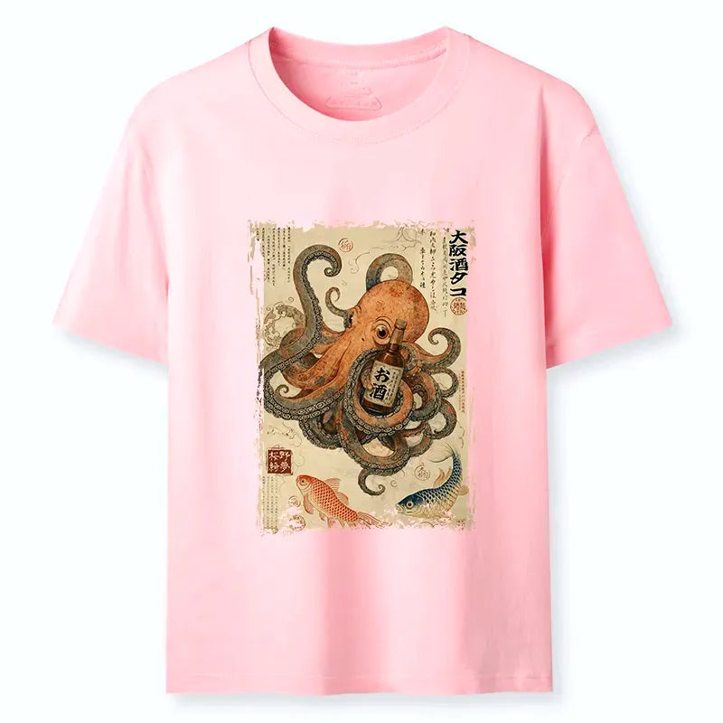 Ukiyo-e Sake T-Shirt Best Seller for Streetwear