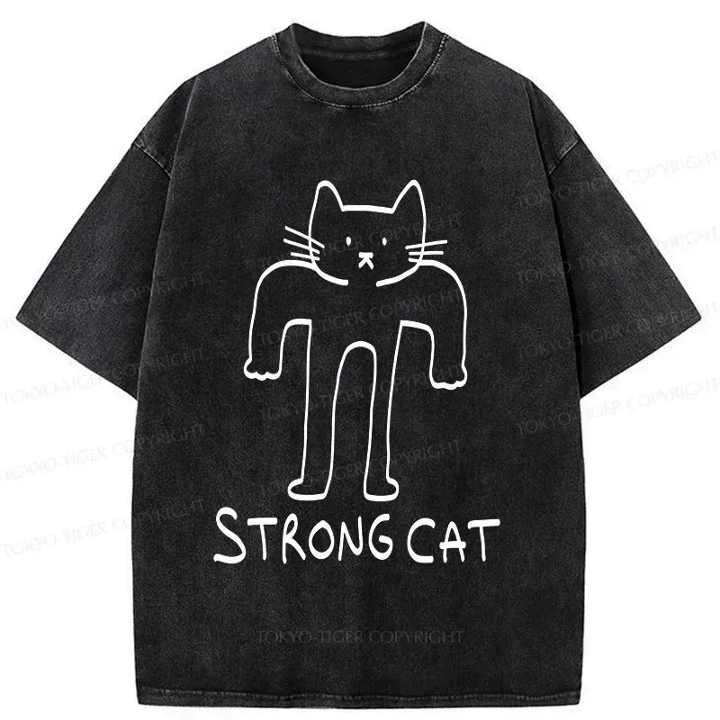 Japanese Cat Meme Washed T-Shirt