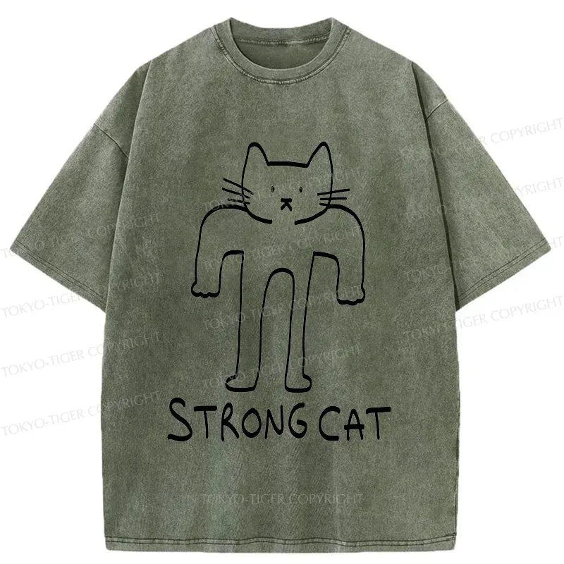 Japanese Cat Meme Washed T-Shirt