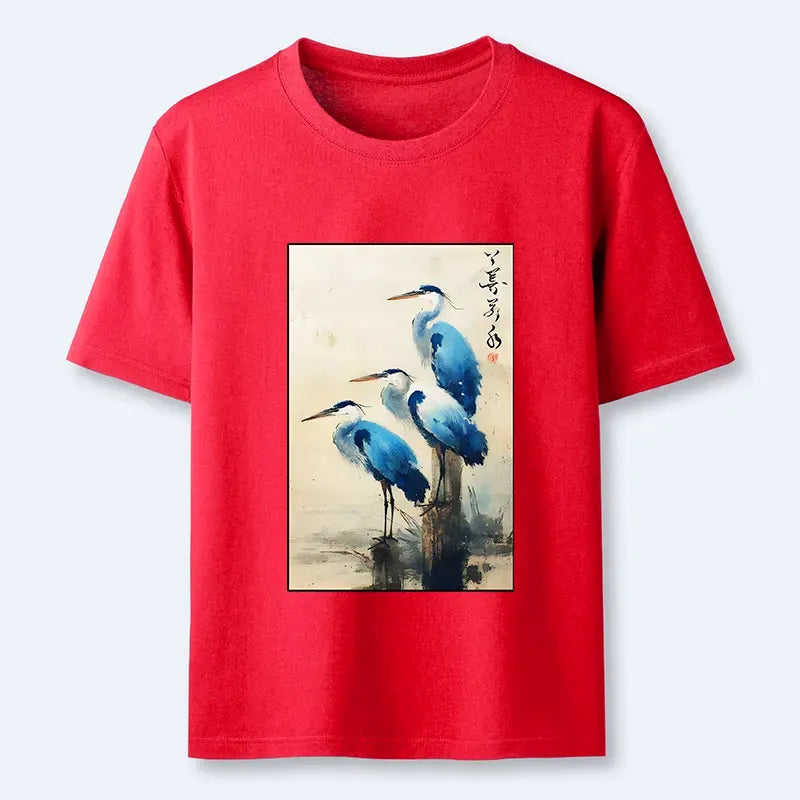 Japanese Great Blue Heron Classic T-Shirt