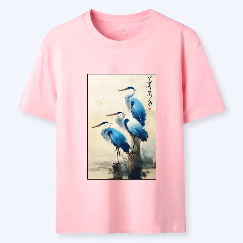 Japanese Great Blue Heron Classic T-Shirt