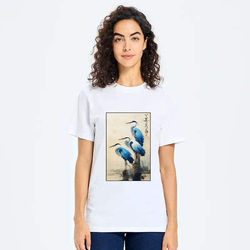 Kyoto-Lion Great Blue Heron Japan Classic T-Shirt