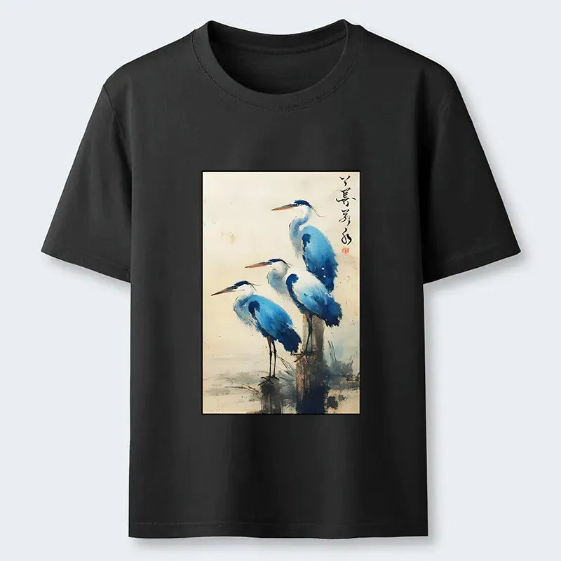 Japanese Great Blue Heron Classic T-Shirt