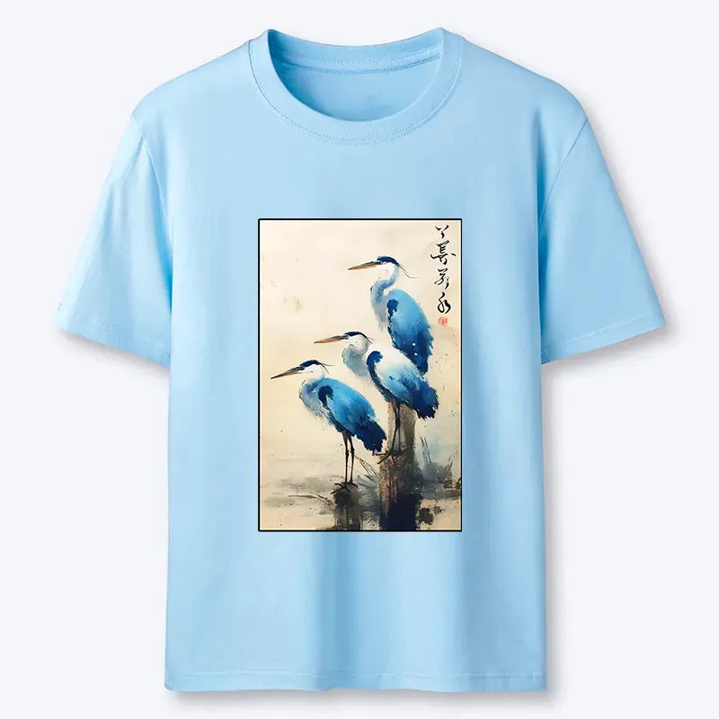 Japanese Great Blue Heron Classic T-Shirt