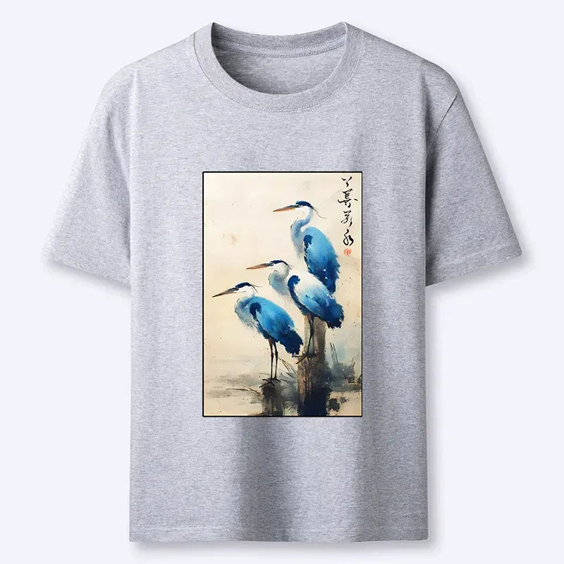 Japanese Great Blue Heron Classic T-Shirt