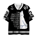 Kyoto-Lion 'Practicing Compassion' Yoga Cat Mesh Jersey