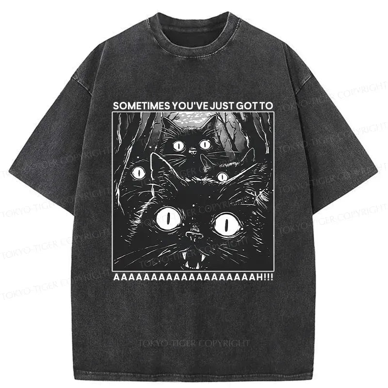 Funny Black Cat Japanese T-Shirt Gift
