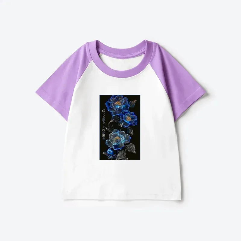Japanese Kids Raglan T-Shirt for Daily Wear