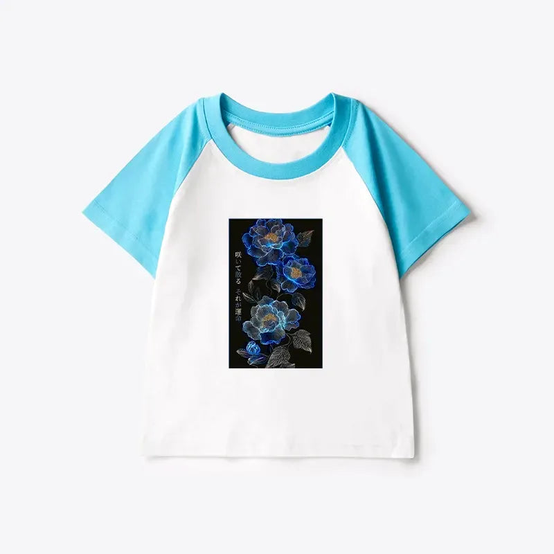 Kyoto-Lion The Sea Of Flowers In The Darkness Kids Raglan T-shirt