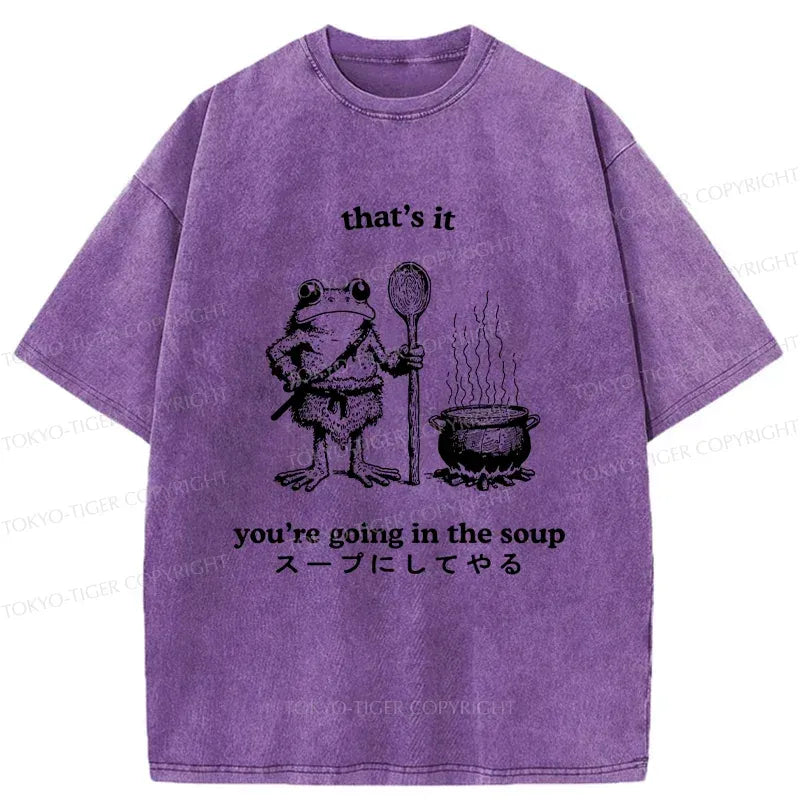Kyoto-Lion Fool 're Going In The Soup Washed T-Shirt