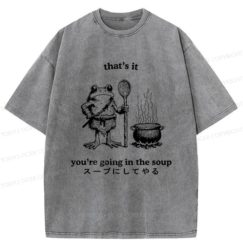 Kyoto-Lion Fool 're Going In The Soup Washed T-Shirt