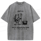 Kyoto-Lion Fool 're Going In The Soup Washed T-Shirt