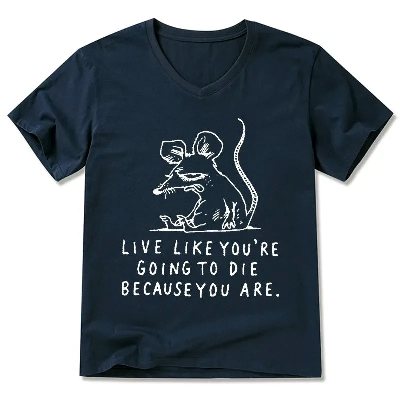 Sarcastic Rat V-Neck T-Shirt for Daily Wear