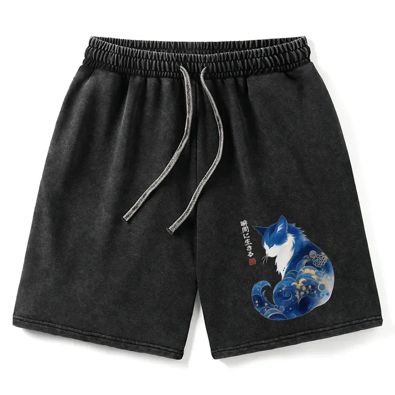 Retro Cat Shorts for Summer