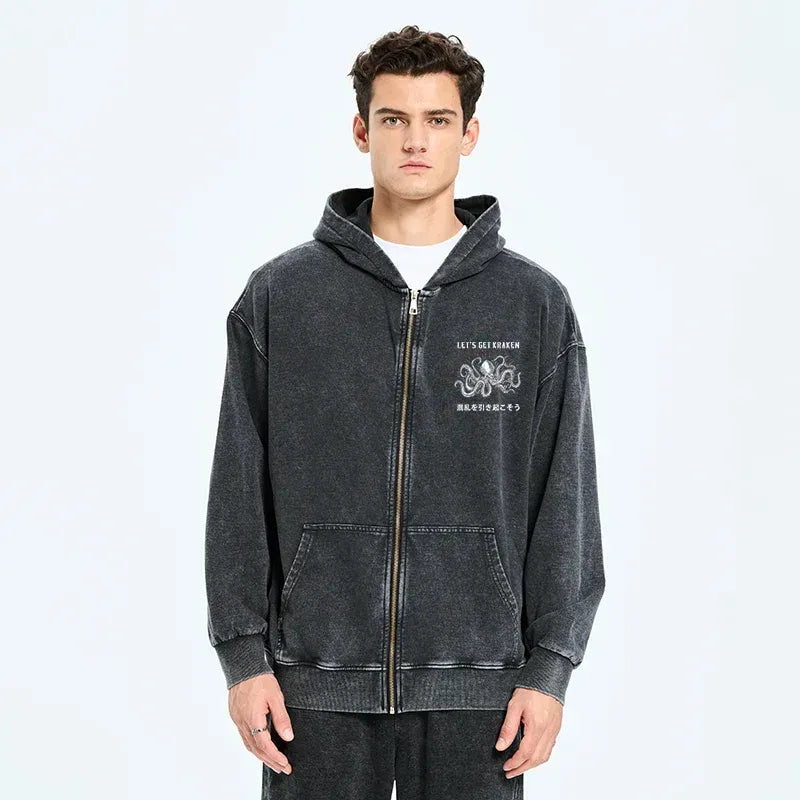 unisex vintage octopus hoodie free shipping