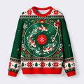 Kyoto-Lion Koi Fish Record Party Fuzzy Christmas Ugly Sweatshirt