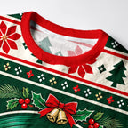 Kyoto-Lion Koi Fish Record Party Fuzzy Christmas Ugly Sweatshirt