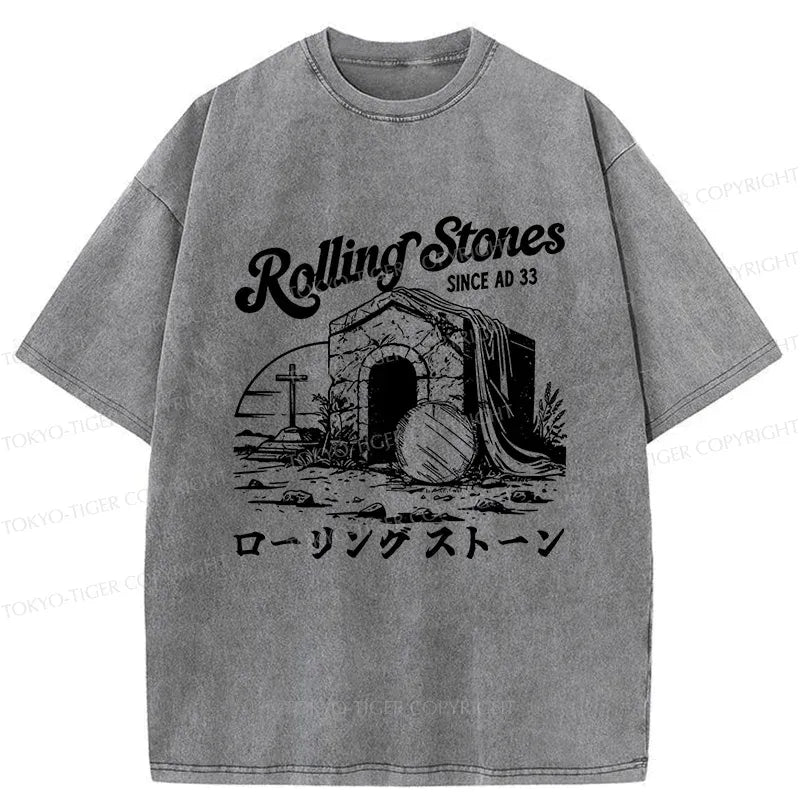 Kyoto-Lion Funny Easter Washed T-Shirt