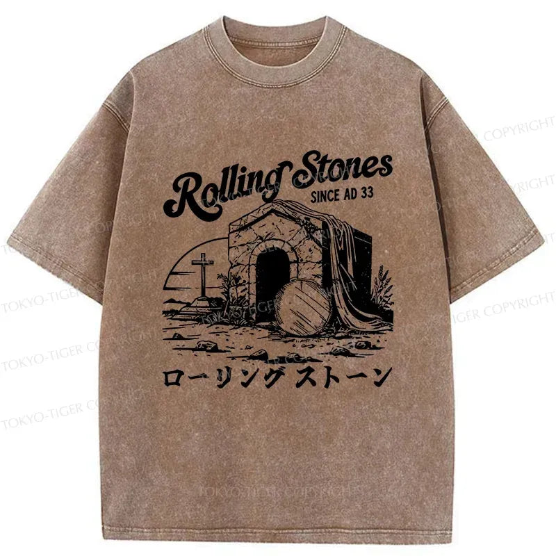 Kyoto-Lion Funny Easter Washed T-Shirt
