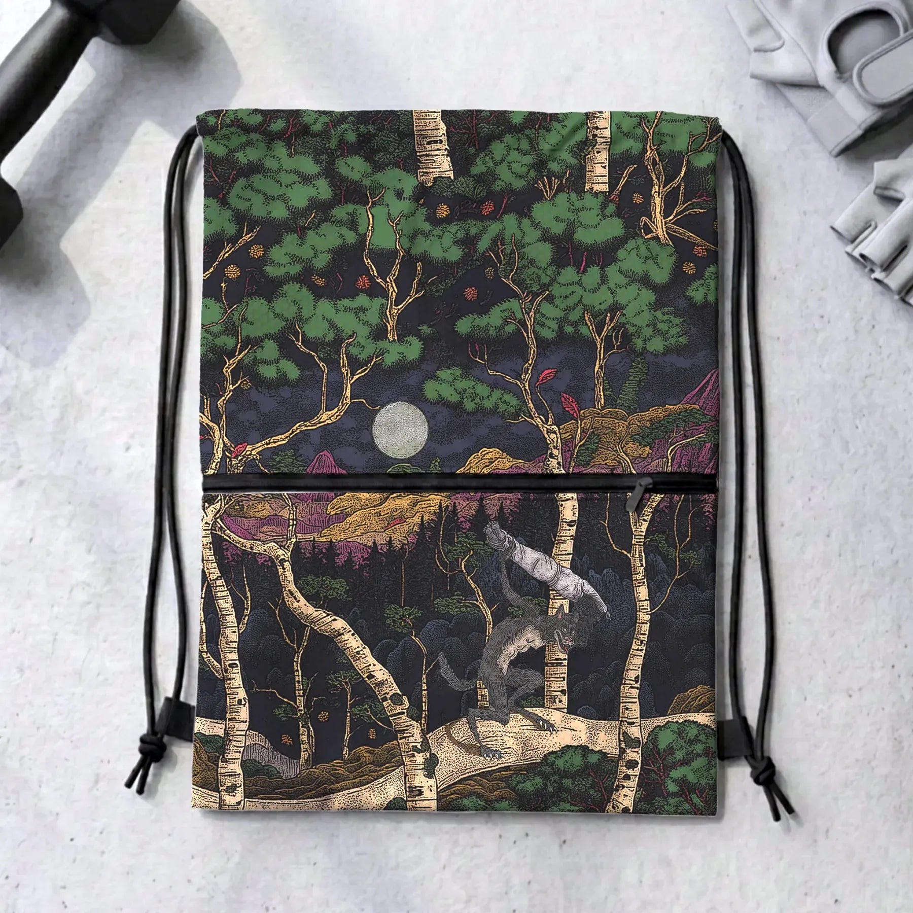 Kyoto-Lion Horrible Ghoul Drawstring Backpack