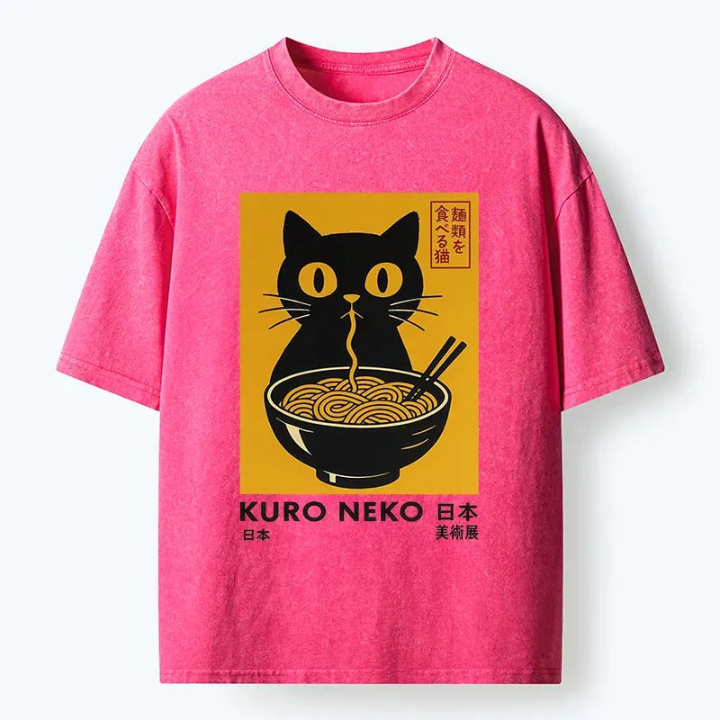 japanese streetwear cat ramen shirt